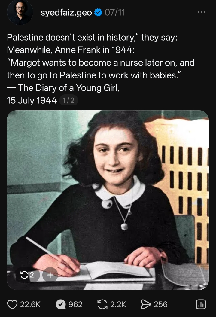 Anne Frank Palestine